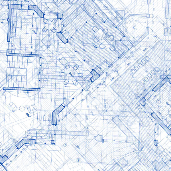 Blueprint. Vector Architectural drawing background.