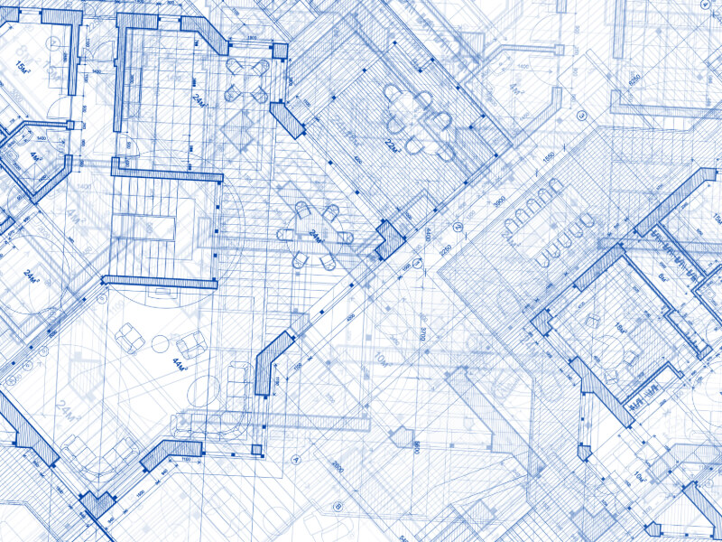 Blueprint. Vector Architectural drawing background.